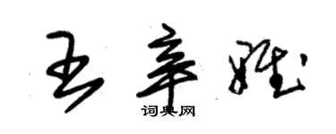 朱錫榮王辛雅草書個性簽名怎么寫