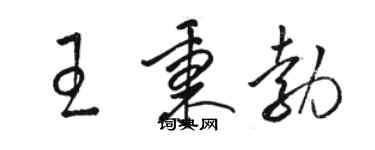 駱恆光王秉勃草書個性簽名怎么寫