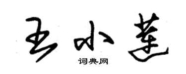 朱錫榮王小蓮草書個性簽名怎么寫