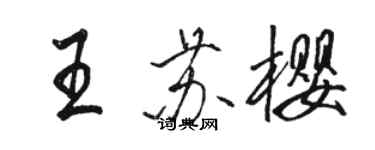 駱恆光王蘇櫻行書個性簽名怎么寫