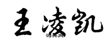 胡問遂王凌凱行書個性簽名怎么寫