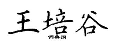 丁謙王培谷楷書個性簽名怎么寫