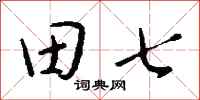 錢沛雲田七行書怎么寫