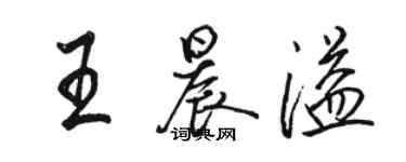 駱恆光王晨溢行書個性簽名怎么寫