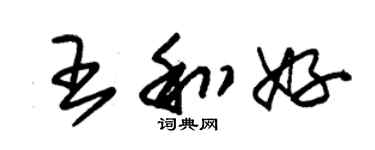 朱錫榮王和好草書個性簽名怎么寫