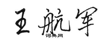 駱恆光王航軍行書個性簽名怎么寫