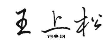 駱恆光王上松行書個性簽名怎么寫