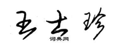 朱錫榮王士珍草書個性簽名怎么寫