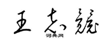 梁錦英王志競草書個性簽名怎么寫