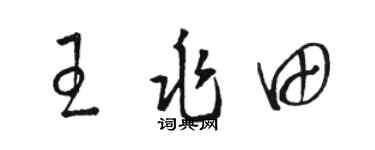 駱恆光王兆田草書個性簽名怎么寫