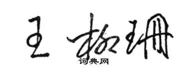 駱恆光王柳珊草書個性簽名怎么寫