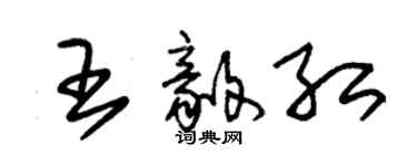 朱錫榮王毅紅草書個性簽名怎么寫