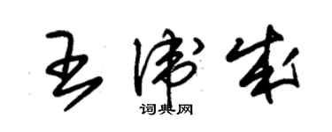 朱錫榮王衛成草書個性簽名怎么寫