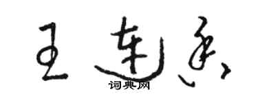 駱恆光王連香草書個性簽名怎么寫