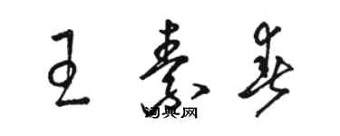 駱恆光王素春草書個性簽名怎么寫