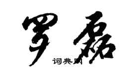 胡問遂羅磊行書個性簽名怎么寫