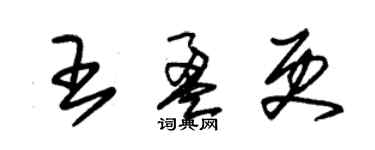 朱錫榮王盈更草書個性簽名怎么寫