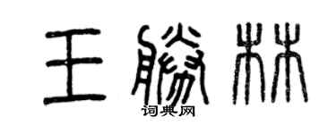曾慶福王勝林篆書個性簽名怎么寫