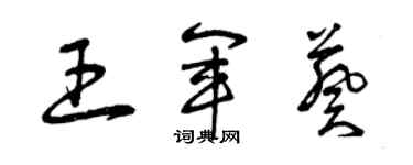 曾慶福王軍葵草書個性簽名怎么寫