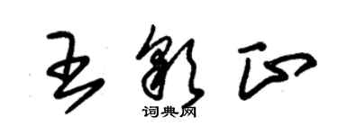 朱錫榮王彩正草書個性簽名怎么寫