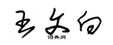 朱錫榮王文向草書個性簽名怎么寫