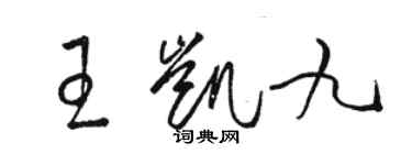 駱恆光王凱九草書個性簽名怎么寫