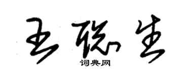 朱錫榮王聰生草書個性簽名怎么寫