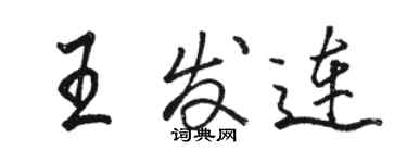 駱恆光王發連行書個性簽名怎么寫