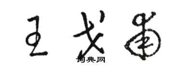 駱恆光王戈甫草書個性簽名怎么寫