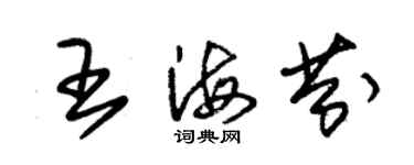 朱錫榮王海芬草書個性簽名怎么寫