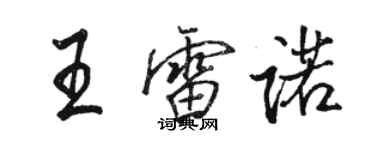 駱恆光王雷諾行書個性簽名怎么寫