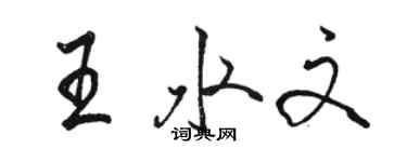 駱恆光王水文行書個性簽名怎么寫