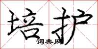 龐中華培護楷書怎么寫