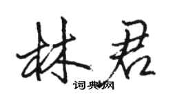 駱恆光林君行書個性簽名怎么寫