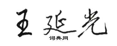 駱恆光王延光行書個性簽名怎么寫