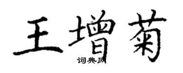 丁謙王增菊楷書個性簽名怎么寫