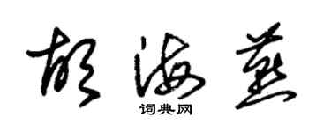 朱錫榮胡海燕草書個性簽名怎么寫