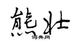 曾慶福熊壯行書個性簽名怎么寫