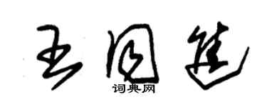 朱錫榮王同進草書個性簽名怎么寫