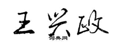 曾慶福王興政行書個性簽名怎么寫