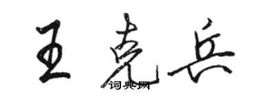 駱恆光王克兵行書個性簽名怎么寫