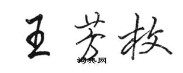 駱恆光王芳枚行書個性簽名怎么寫