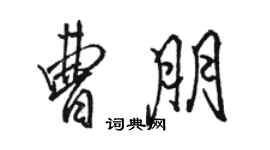 駱恆光曹朋行書個性簽名怎么寫