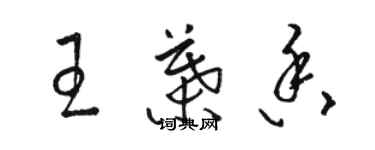 駱恆光王葉香草書個性簽名怎么寫