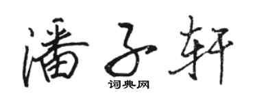 駱恆光潘子軒行書個性簽名怎么寫