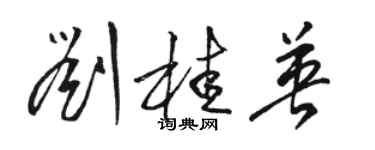 駱恆光劉桂英草書個性簽名怎么寫