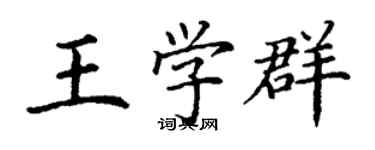 丁謙王學群楷書個性簽名怎么寫