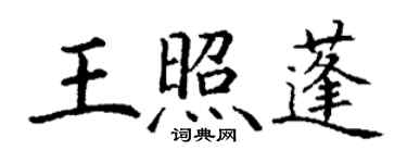丁謙王照蓬楷書個性簽名怎么寫