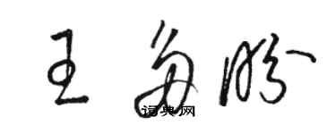 駱恆光王多盼草書個性簽名怎么寫