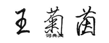 駱恆光王菊茵行書個性簽名怎么寫